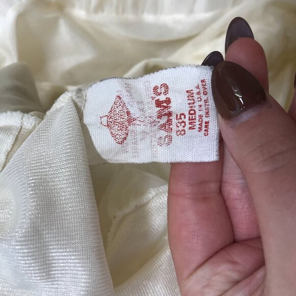 SAMS - WOMEN'S MEDIUM - WHITE 100% NYLON RUFFLE PETTICOAT FULL SKIRT - Picture 7 of 8